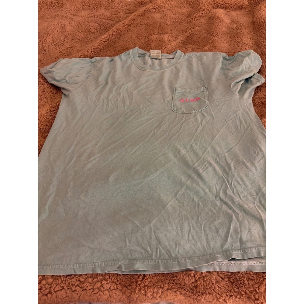 Old Row Tequila Made Me Do It Pocket T-Shirt Comfort Colors Blue Mens XL